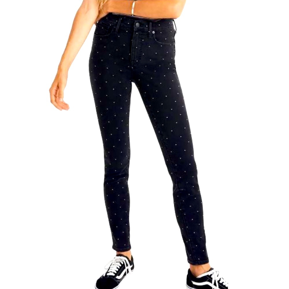Madewell 9" High-Rise Metallic Dot Jean